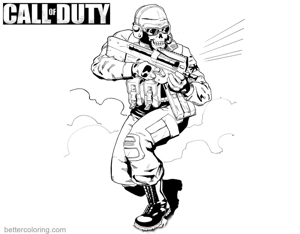 Call of Duty Black OPS Coloring Pages printable for free