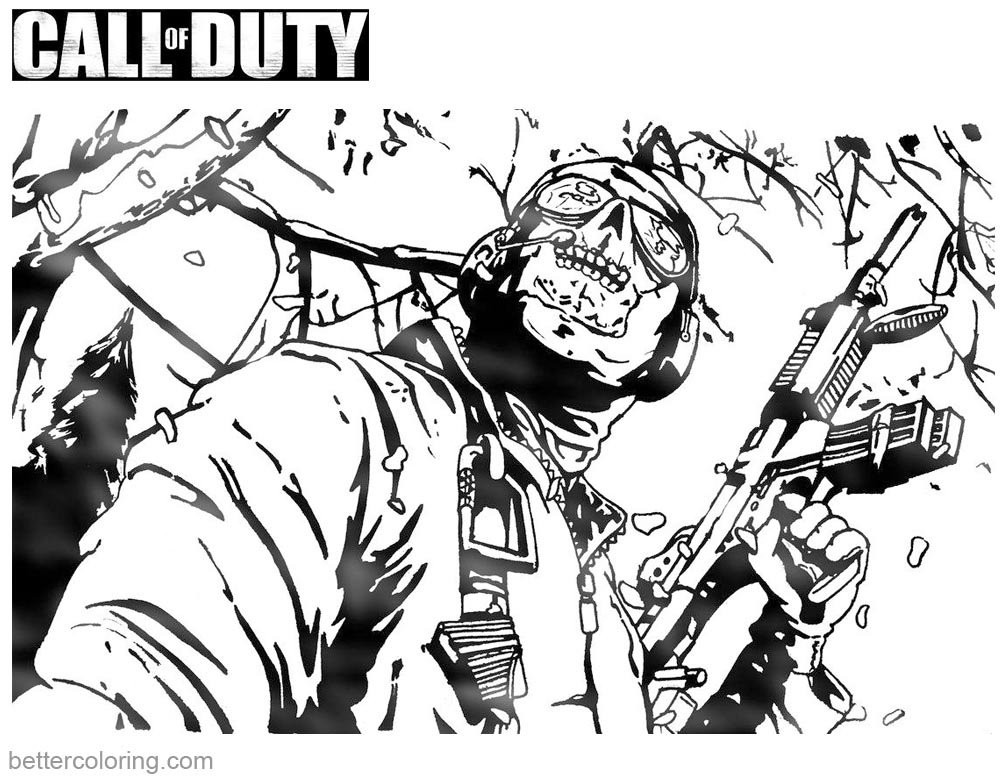 Call of Duty Coloring Pages Black OPS 2 Free Printable