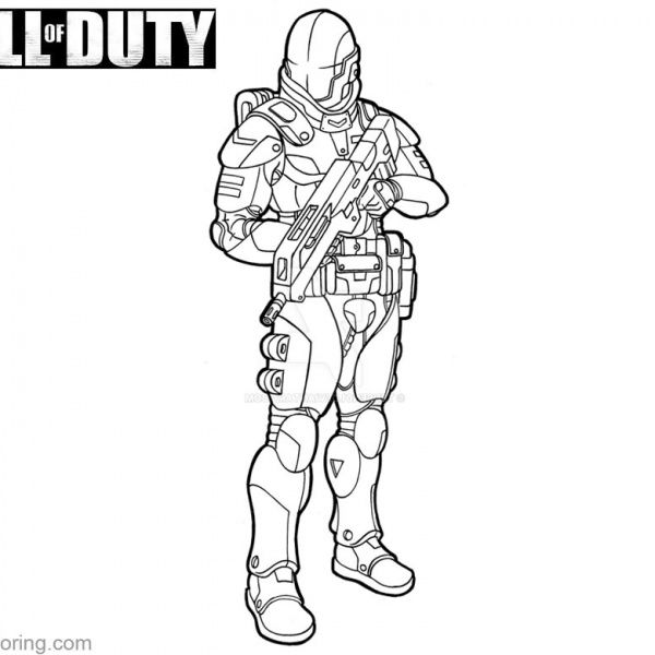 Call of Duty Coloring Pages Line Drawing by hotfeet444 - Free Printable