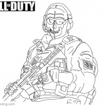 Call of Duty Coloring Pages Ghost Lineart