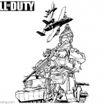 Call of Duty Lineart Coloring Pages