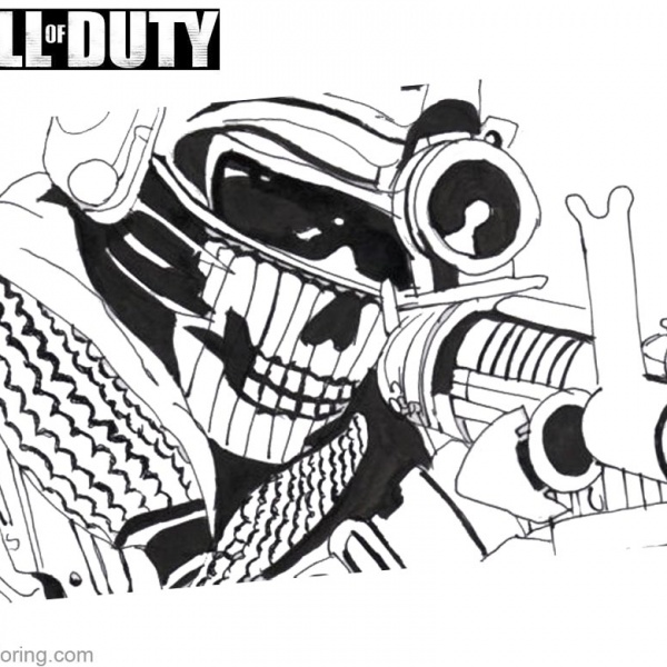 Call Of Duty Coloring Pages Ghost By Kopale Free Printable Coloring Pages