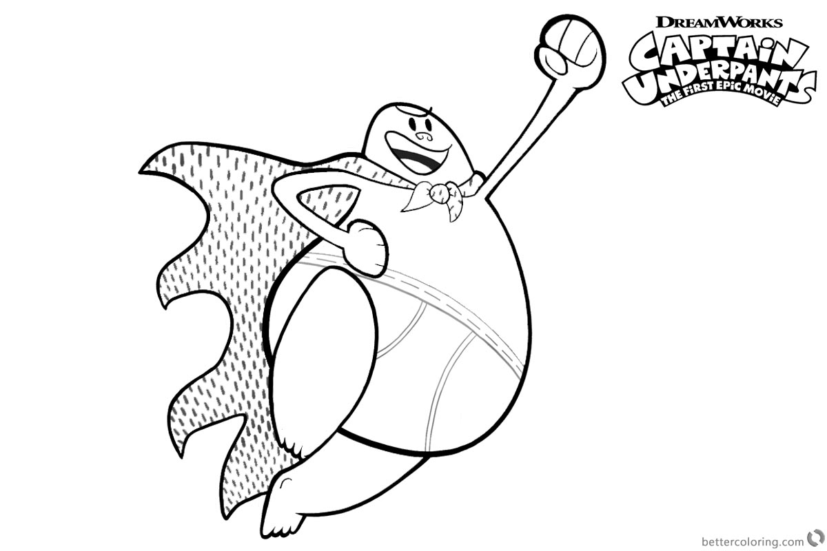 Captain Underpants Coloring Pages Fan Art by cruxia on DeviantArt printable for free