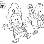 Captain Underpants Coloring Pages George Play with Harold