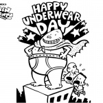Captain Underpants Coloring Pages Happy Underwear Day