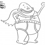 Captain Underpants Coloring Pages Line Art