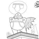 Captain Underpants Coloring Pages On the Building