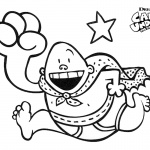 Captain Underpants Coloring Pages Run with Stars