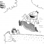 Captain Underpants Coloring Pages Running in Mr Krupp Clothing