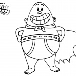 Captain Underpants Coloring Pages Simple Linear