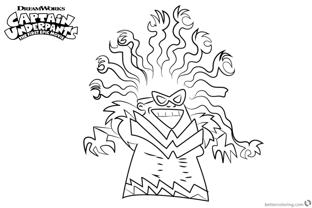 Captain Underpants Coloring Pages Tara Ribble The ...
