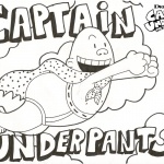 Captain Underpants Coloring Pages with Clouds