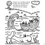 Cartoon Jonah And The Whale Coloring Pages Line Art