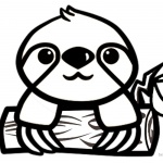 Cartoon Sloth Coloring Pages