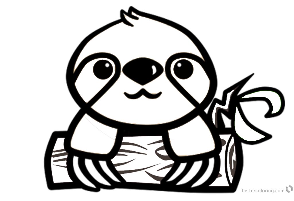 Cartoon Sloth Coloring Pages - Free Printable Coloring Pages