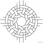 Celtic Knot Coloring Pages Round Clipart