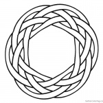 Celtic Knot Coloring Pages Simple Ornament