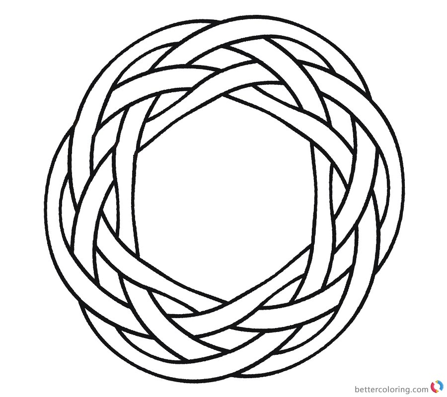 Celtic Knot Coloring Pages Simple Ornament printable for free