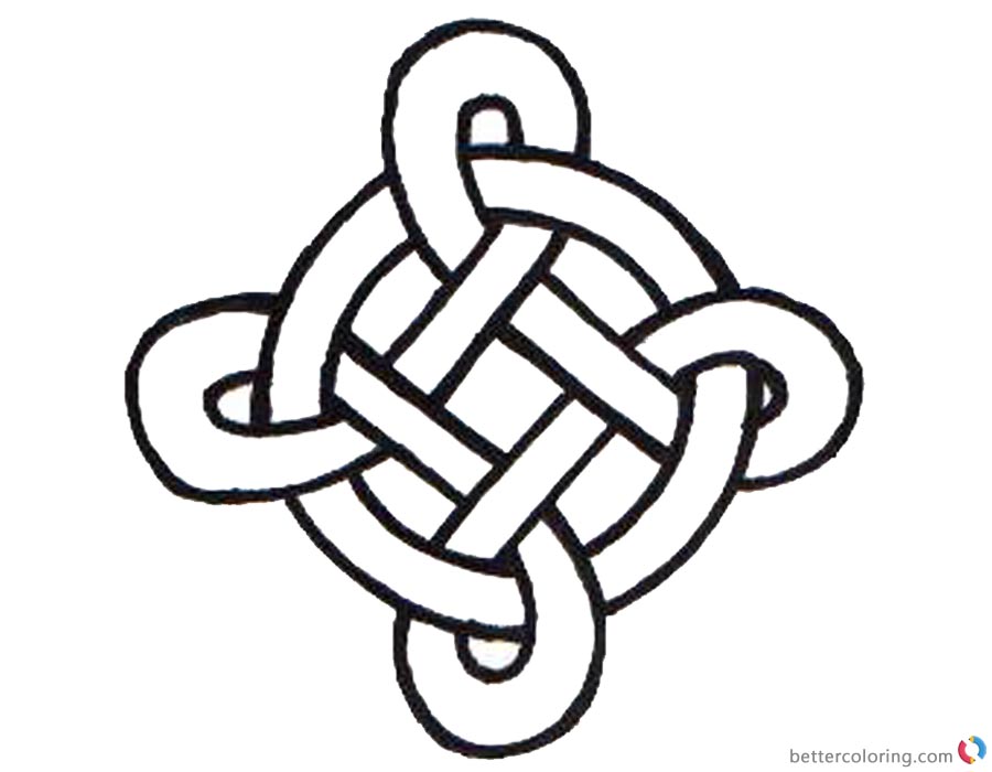 Celtic Knot Coloring Pages Simple Template printable for free