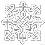 Celtic Knot Coloring Pages Square Clipart