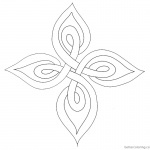 Celtic Knot Coloring Pages Template Clipart