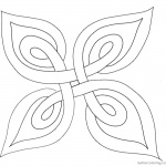 Celtic Knot Coloring Pages Template Plant Leaf