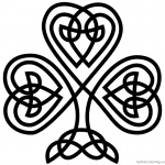 Celtic Knot Coloring Pags Shamrock Pattern