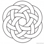 Celtic Knotwork Coloring Pages Hexagon Clipart