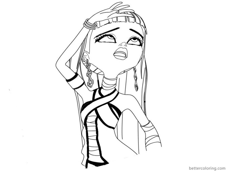 Cleo de Nile from Monster High Coloring Pages printable for free