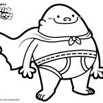 Coloring Pages of Captain Underpants by pizzasupper
