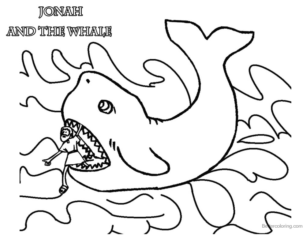 Coloring Pages of Jonah And The Whale Clipart - Free Printable Coloring