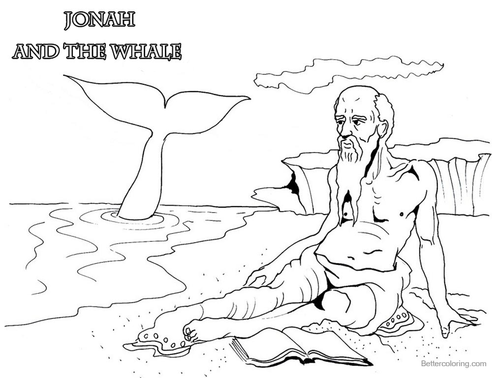 Coloring Pages of Jonah And The Whale Lineart - Free Printable Coloring