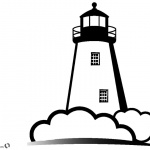 Coloring Pages of Lighthouse Black and White