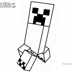 Creeper from Minecraft of Roblox Coloring Pages