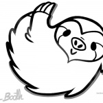 Cute Baby Sloth Coloring Pages