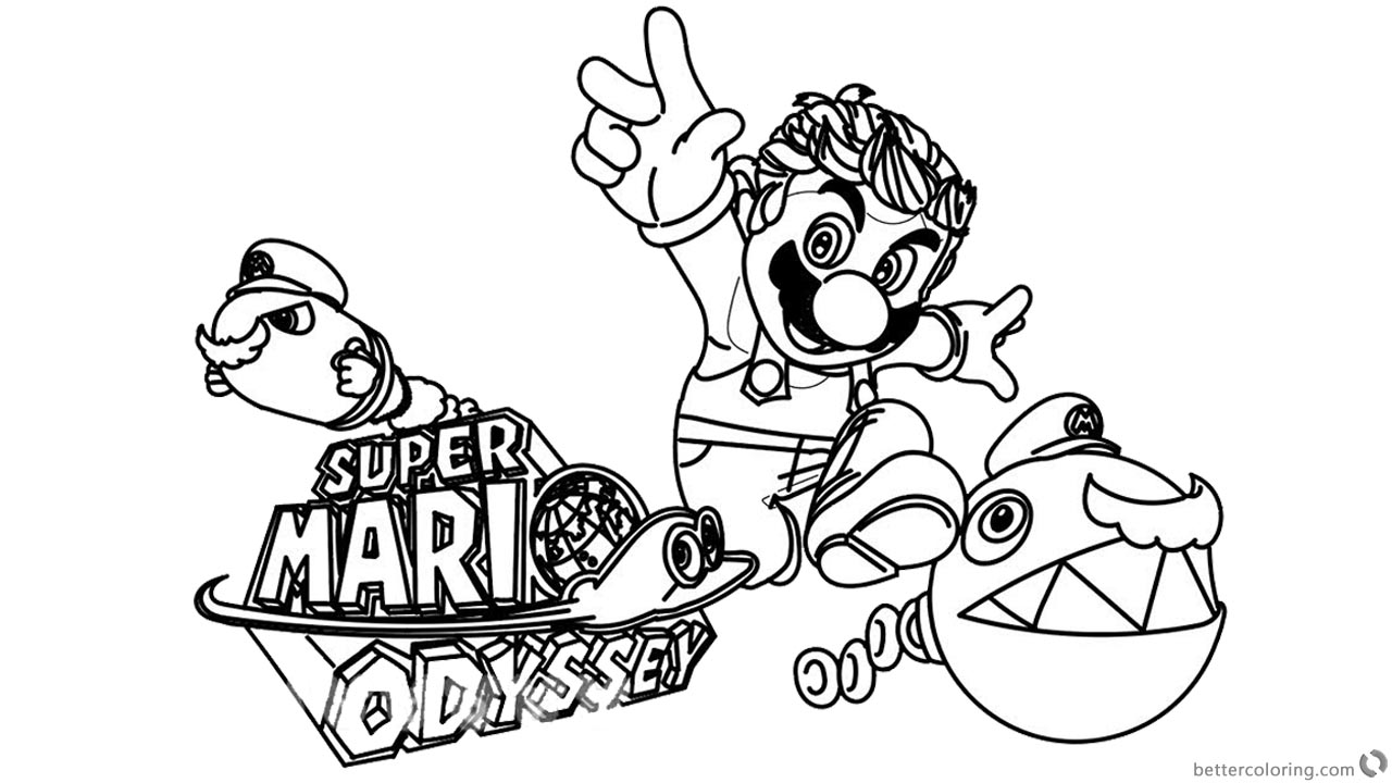 Funny Super Mario Odyssey Coloring Pages Clipart - Free ...