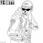 Ghost from Call of Duty Black OPS Coloring Pages