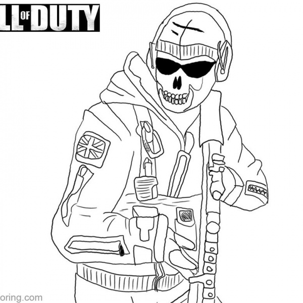 Call Of Duty Coloring Pages Black Ops Sketch Free Printable Coloring