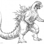 Godzilla Coloring Pages Fan Art Godzilla 2000