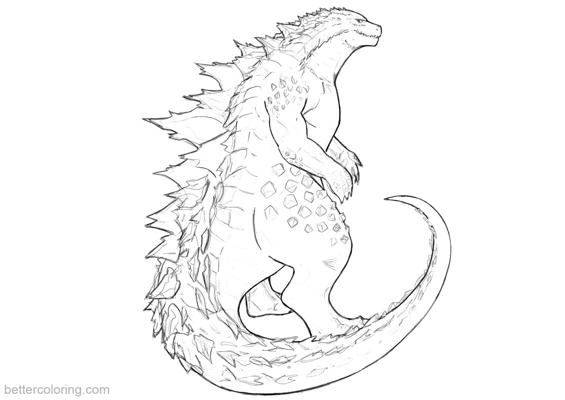 Godzilla Coloring Pages Fanart - Free Printable Coloring Pages