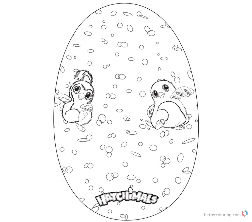 Hatchimals Coloring Pages Big Colleggtibles printable for free
