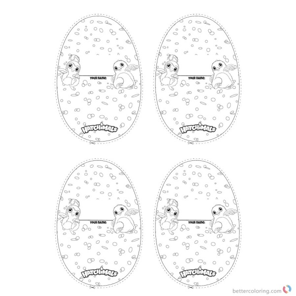 Hatchimals CollEggtibles Coloring Pages with Eyes - Free Printable ...