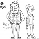 Hello Neighbor Coloring Pages Characters Drawing by abrilk