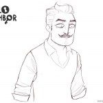 Hello Neighbor Coloring Pages Fanart By a little bit of death