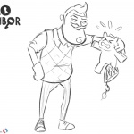 Hello Neighbor Coloring Pages Line Art by ekarasz