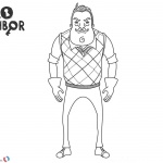 Hello Neighbor Coloring Pages Mr. Peterson