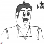 Hello Neighbor Coloring Pages Mr. Peterson by flowercrown-waltz