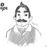 Hello Neighbor Coloring Pages Mr.Peterson by itsnotsugar