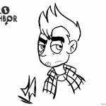 Hello Neighbor Coloring Pages Player’s Artwork Sketch