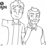 Hello Neighbor Coloring Pages The Player Nicky and Mr Peterson